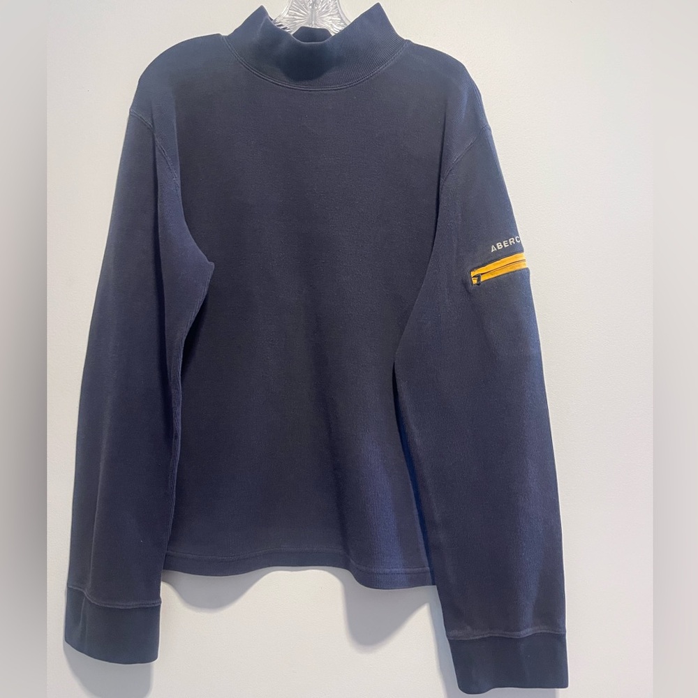 Vintage Abercrombie & Fitch Vintage 90s Mock Neck Sweatshirt Navy